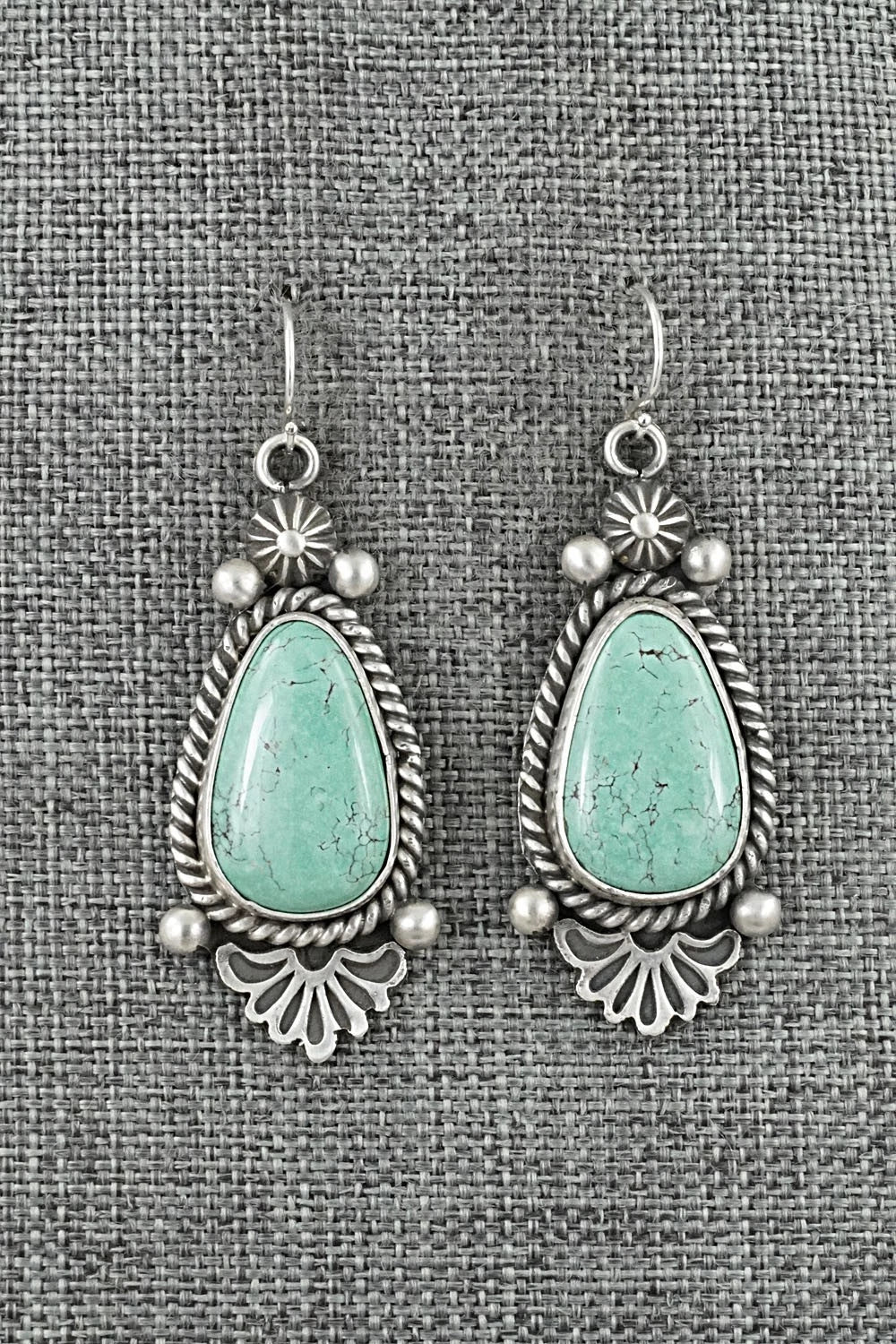 Turquoise & Sterling Silver Earrings - Michael Calladitto