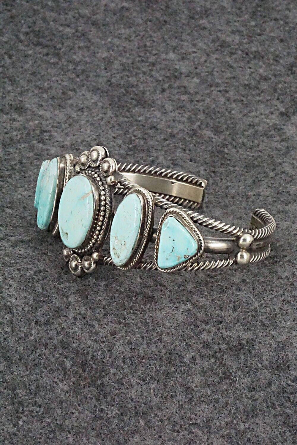Turquoise and Sterling Silver Bracelet - Wallace Yazzie Jr.