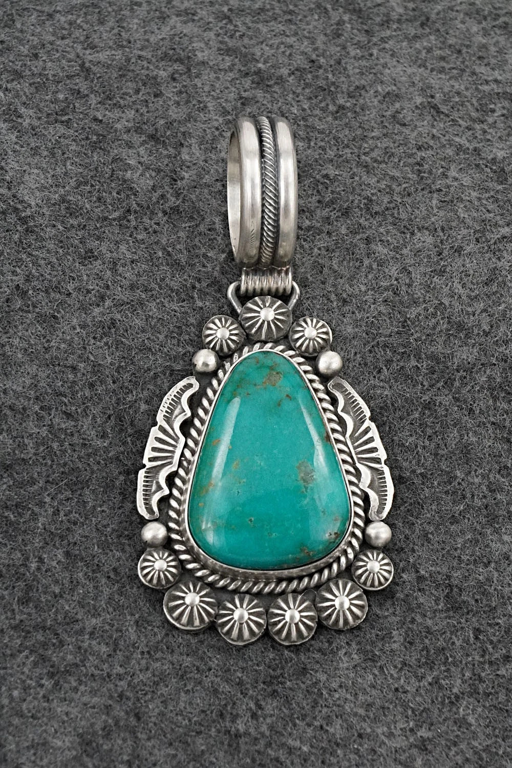 Turquoise & Sterling Silver Pendant - Michael Calladitto