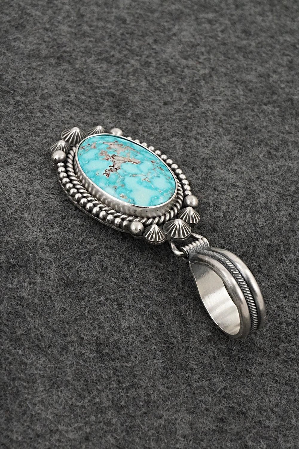 Turquoise & Sterling Silver Pendant - Michael Calladitto