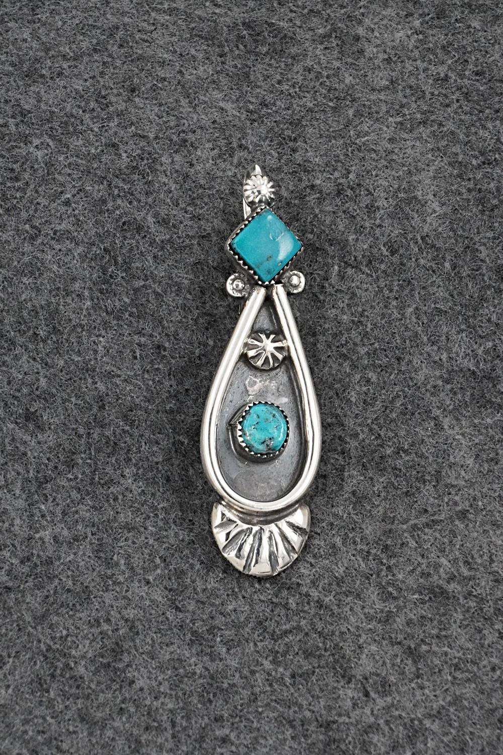 Turquoise & Sterling Silver Pendant - Delbert Arviso