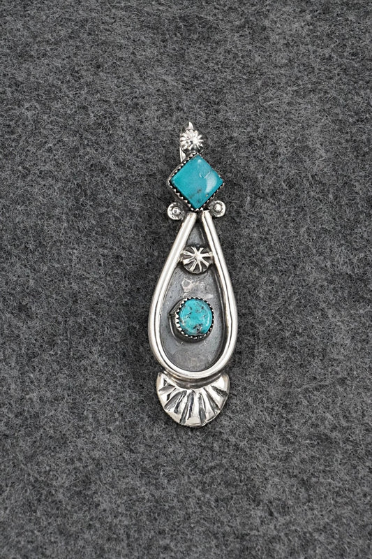 Turquoise & Sterling Silver Pendant - Delbert Arviso