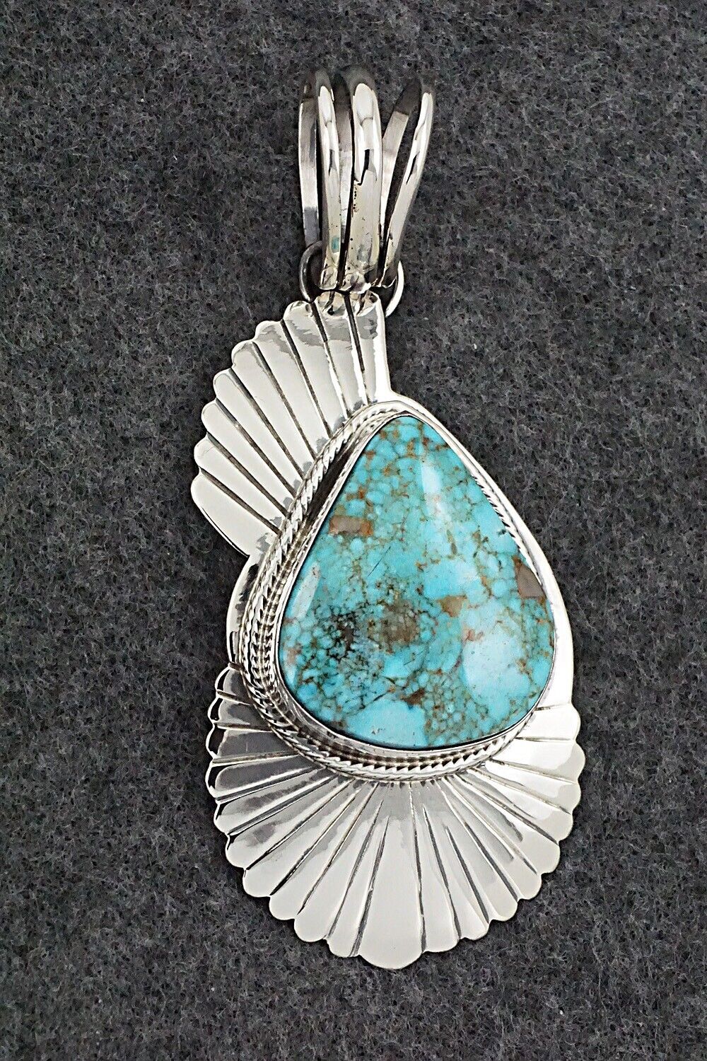 Turquoise & Sterling Silver Pendant - Randy Billy