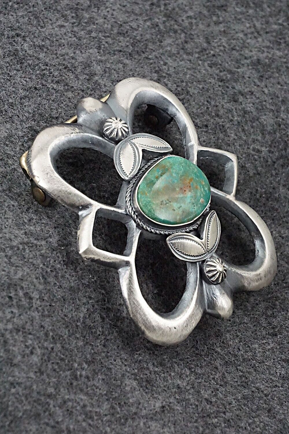 Turquoise & Sterling Silver Belt Buckle - Henry Morgan