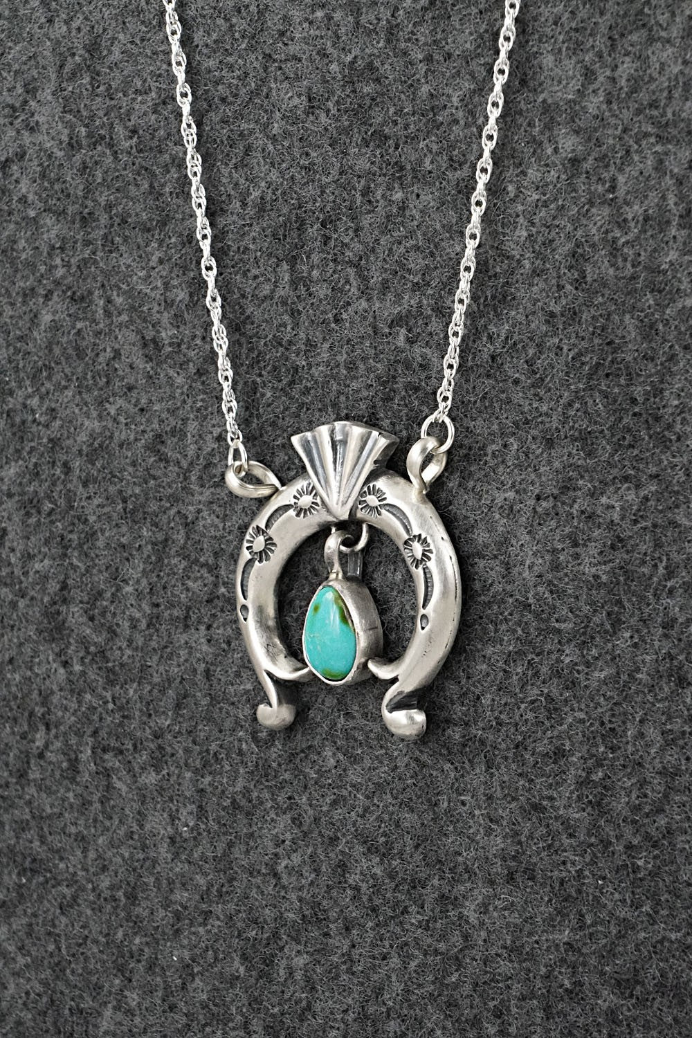 Turquoise & Sterling Silver Necklace - Gary Shorty
