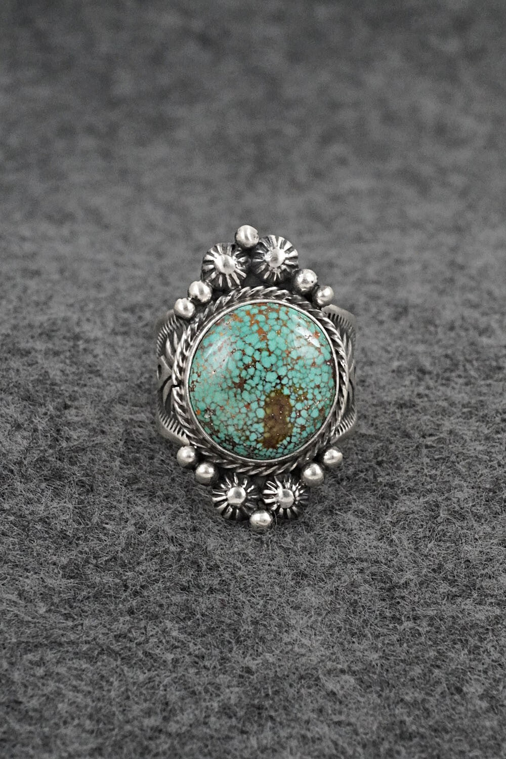 Turquoise & Sterling Silver Ring - Samuel Yellowhair - Size 6