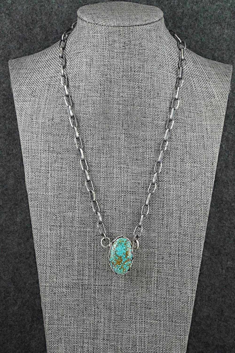 Turquoise & Sterling Silver Necklace - Paul Livingston