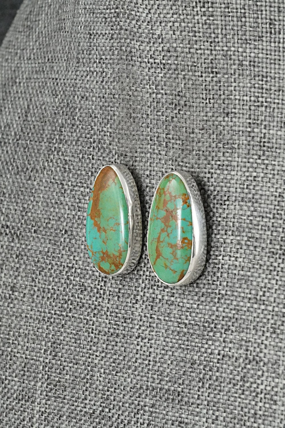 Turquoise & Sterling Silver Earrings - Eugene Gruber