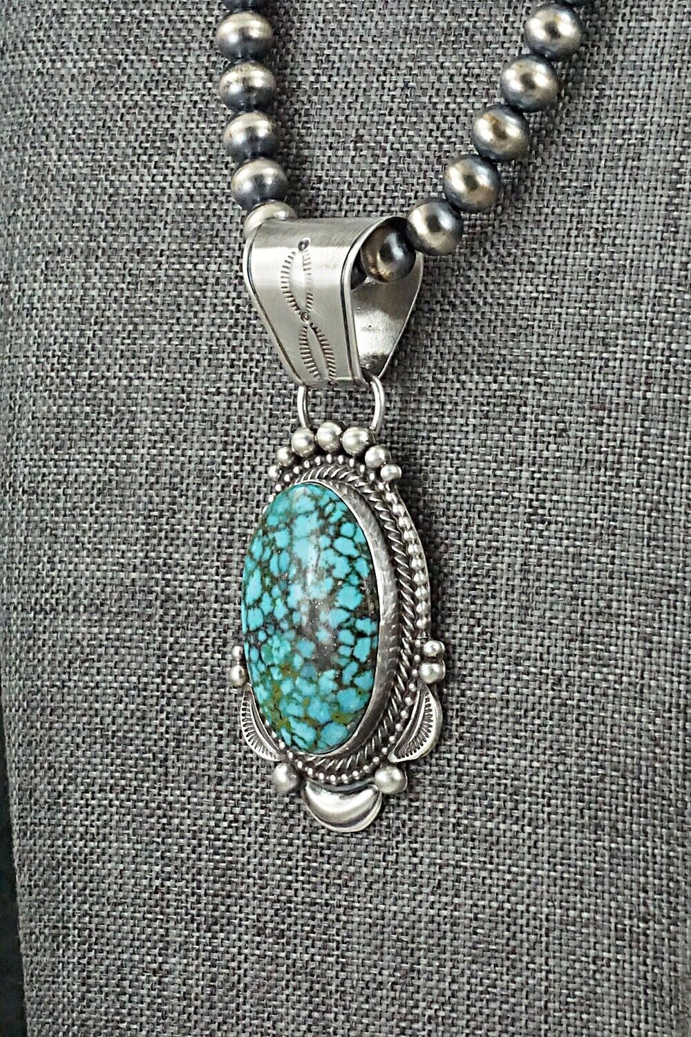 Turquoise & Sterling Silver Necklace - Tom Lewis