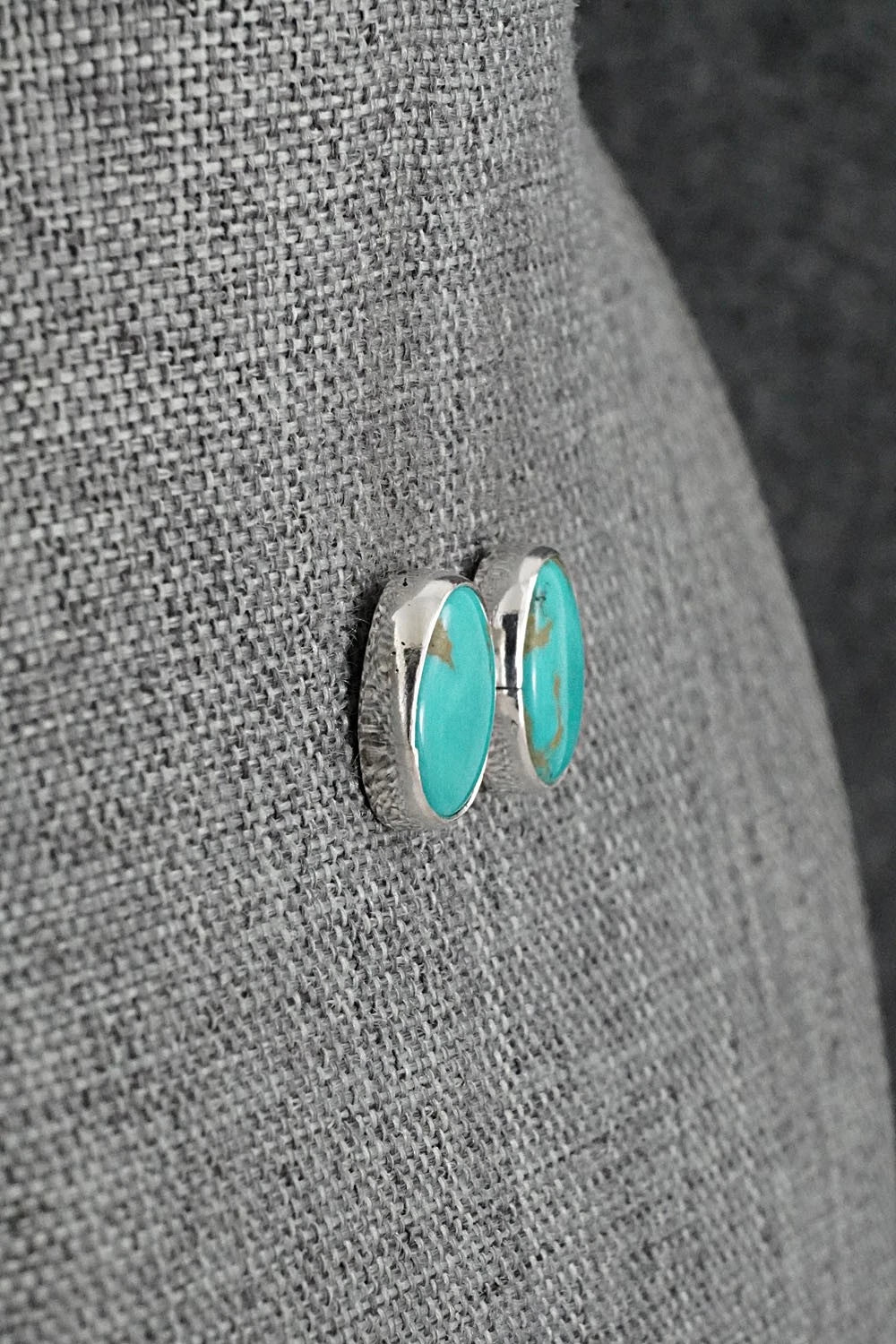 Turquoise & Sterling Silver Earrings - Rosemary Saunders
