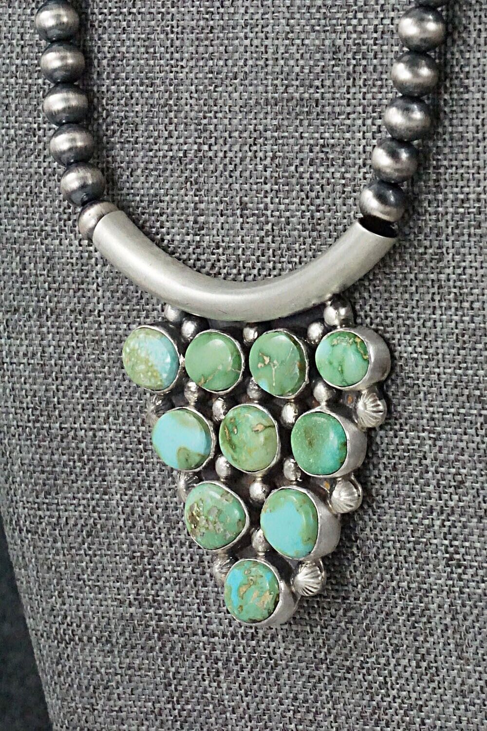 Turquoise & Sterling Silver Necklace - Tom Lewis
