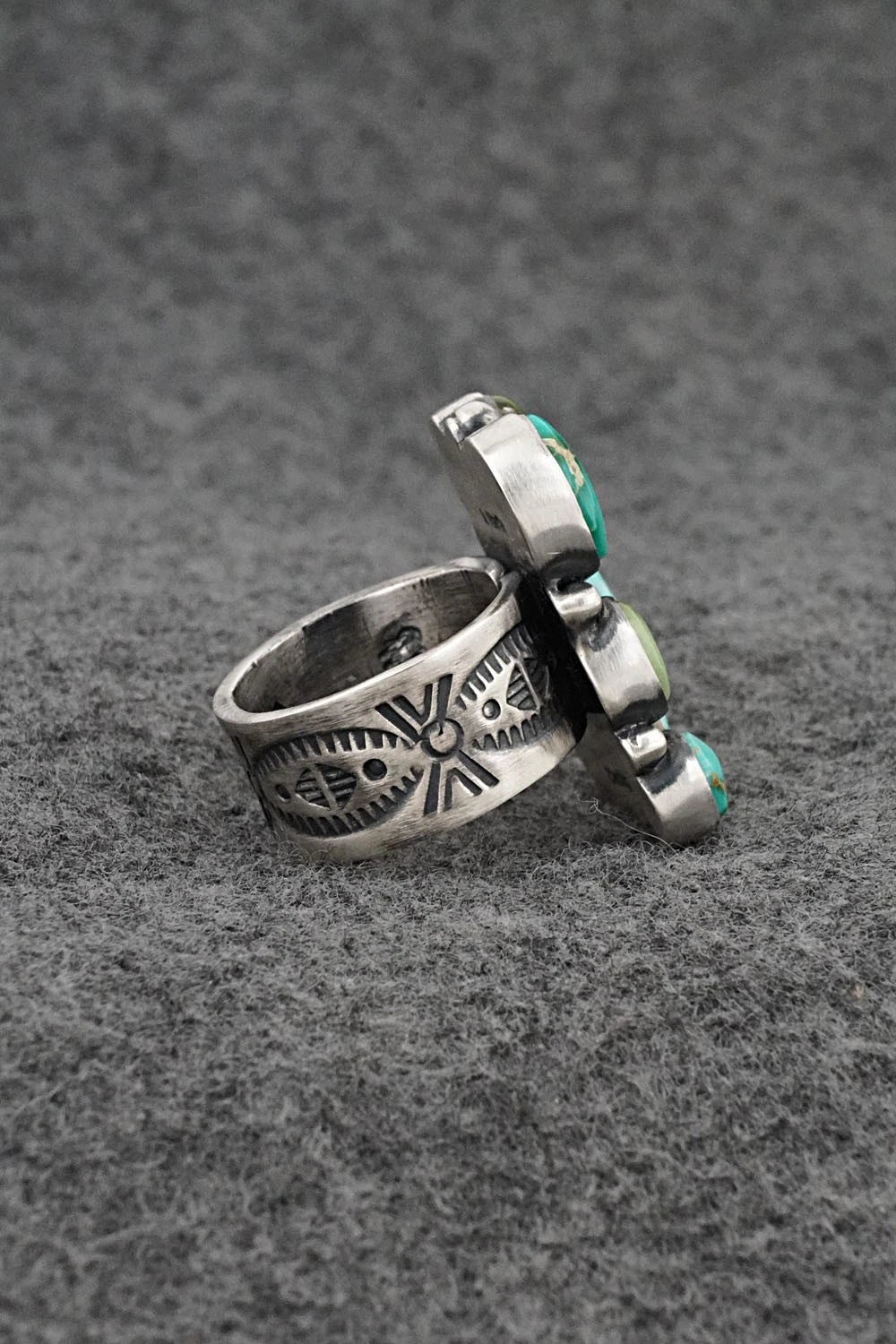 Turquoise & Sterling Silver Ring - Angela Martin - Size 6.5