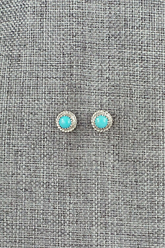 Turquoise & Sterling Silver Earrings - Herbert Spencer