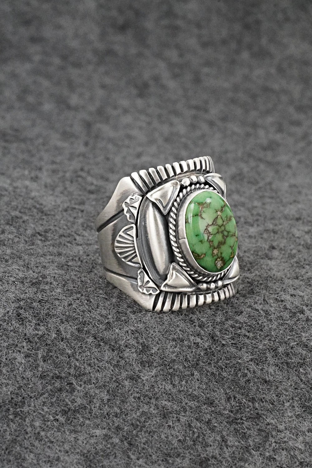 Turquoise & Sterling Silver Ring - Derrick Gordon - Size 12