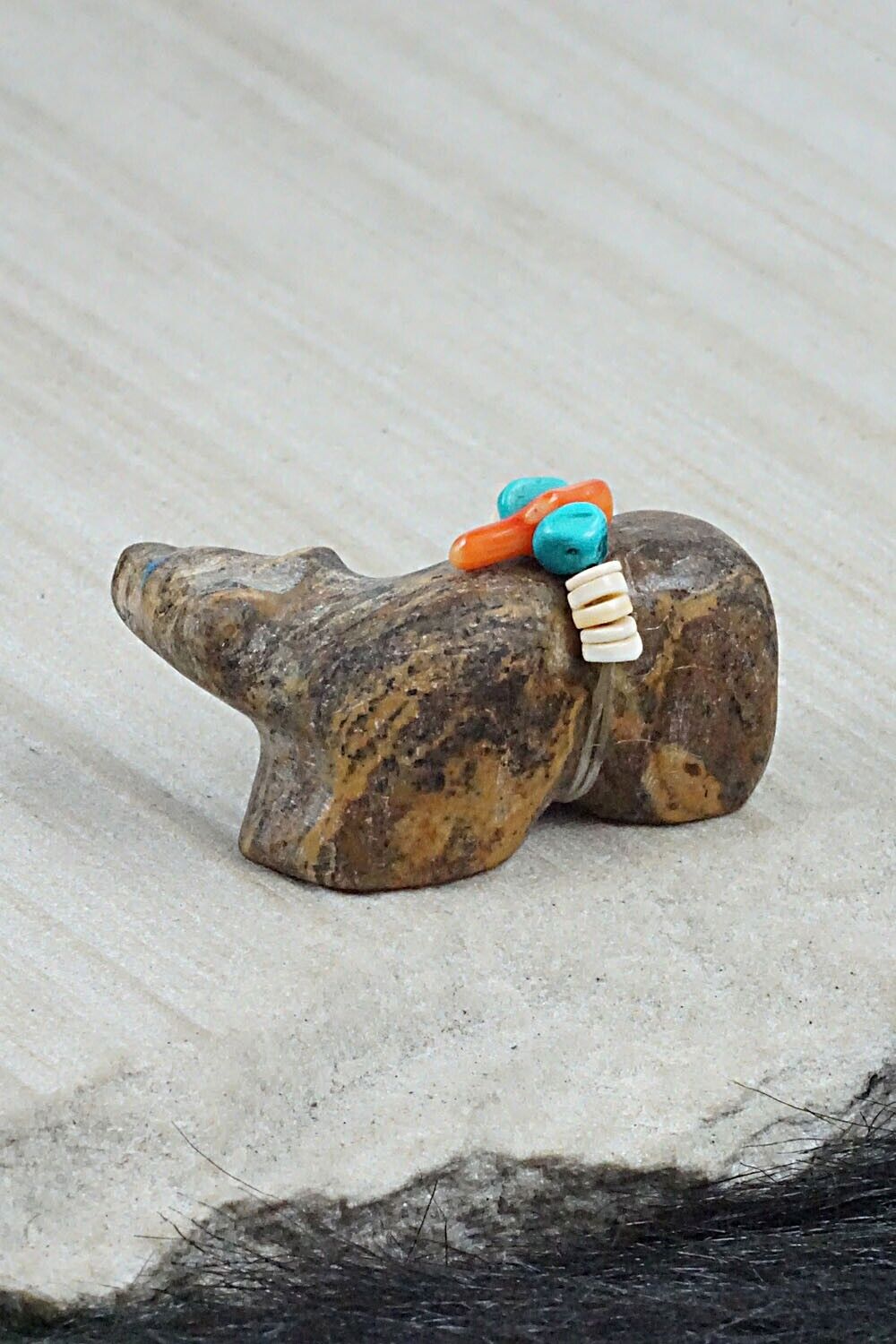 Bear Zuni Fetish Carving - Donovan Laiwakete