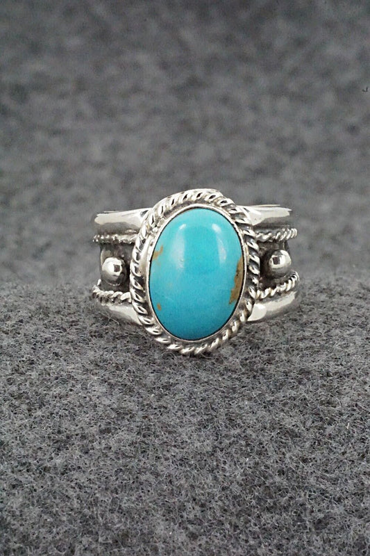 Turquoise & Sterling Silver Ring - Thomas Yazzie - Size 9