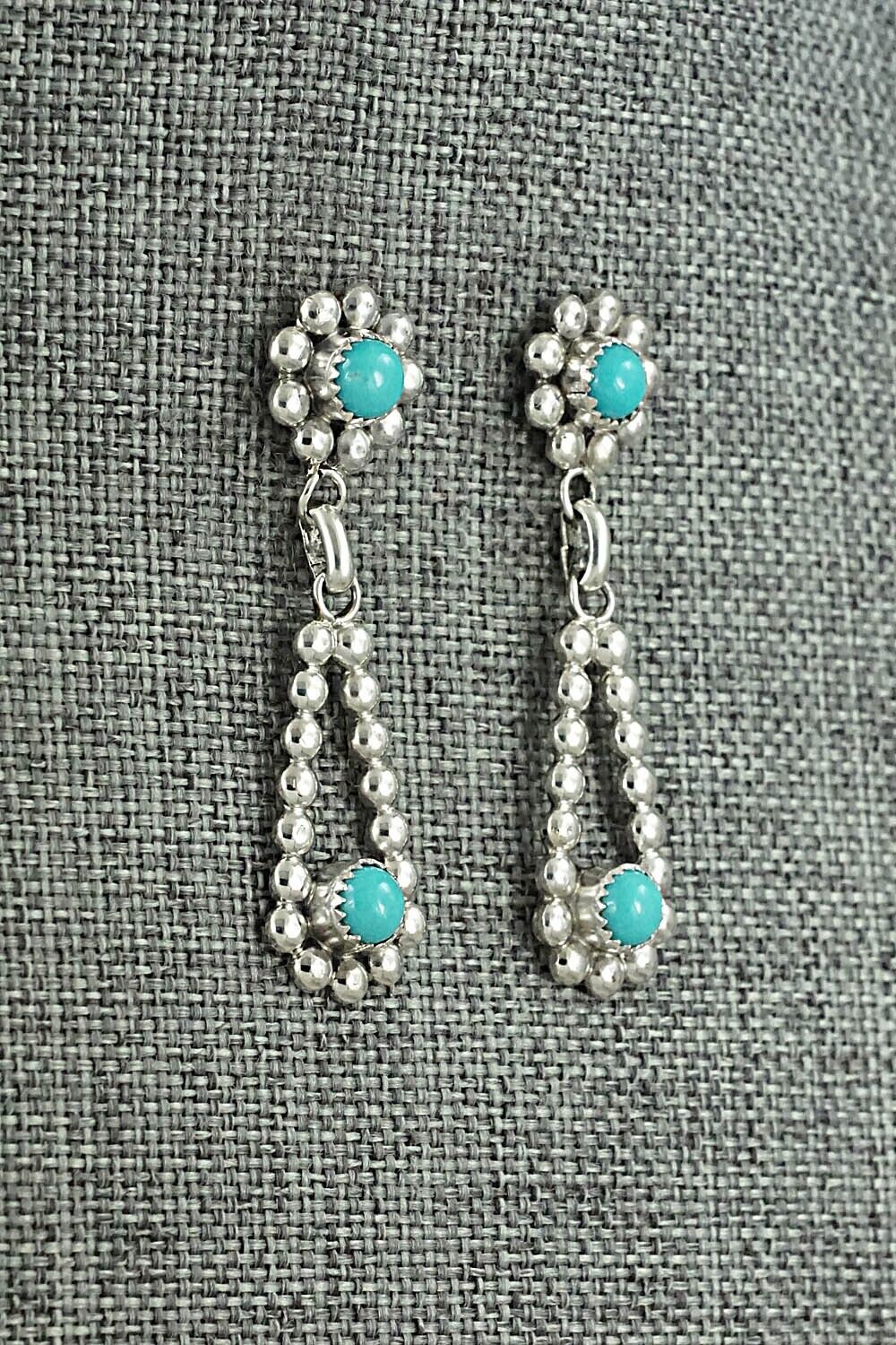 Turquoise & Sterling Silver Earrings - Elvera Towne