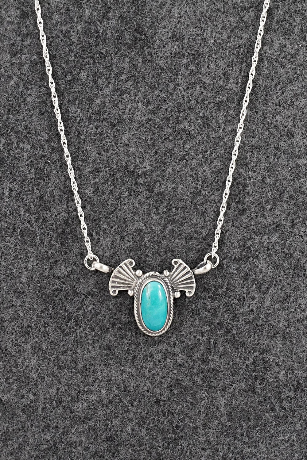 Turquoise & Sterling Silver Necklace - Verley Betone