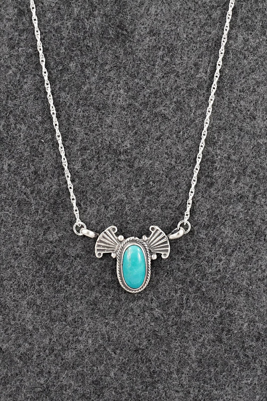 Turquoise & Sterling Silver Necklace - Verley Betone