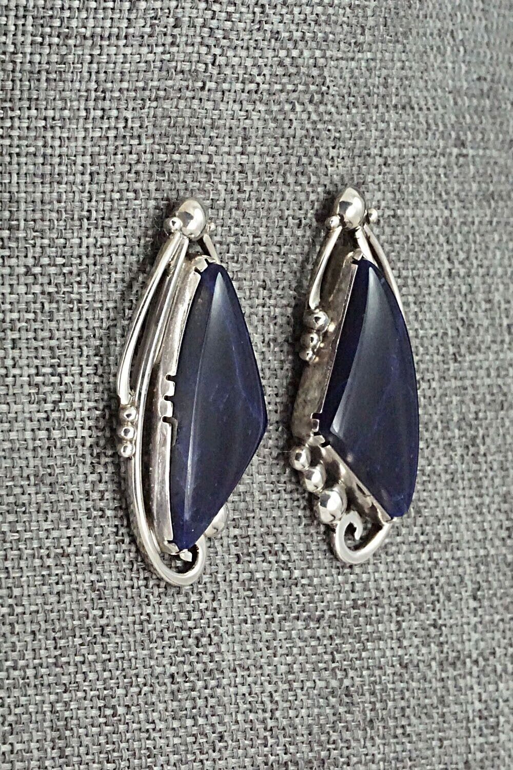 Sodalite & Sterling Silver Earrings - Oliver Smith