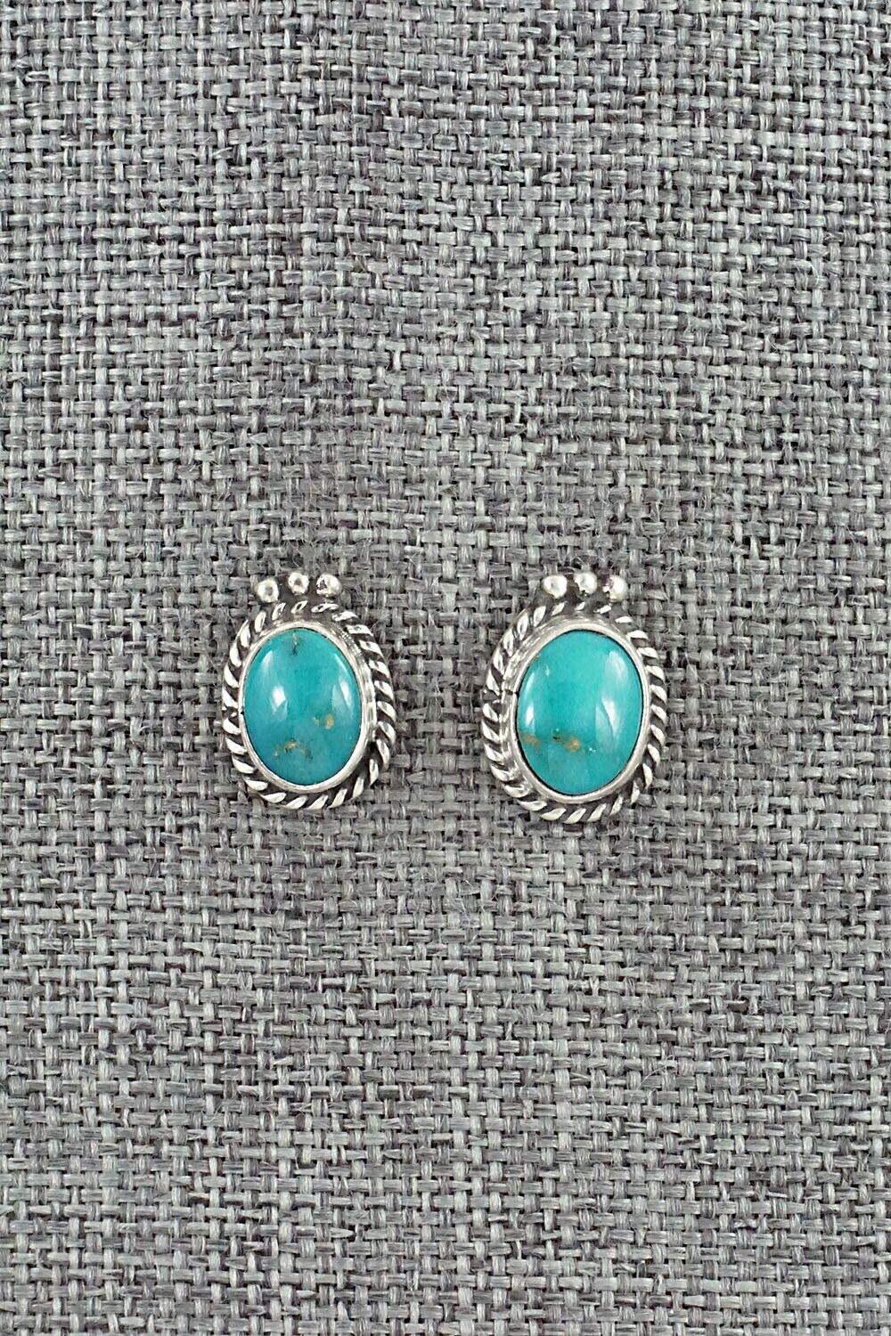 Turquoise & Sterling Silver Earrings - Rosemary Saunders