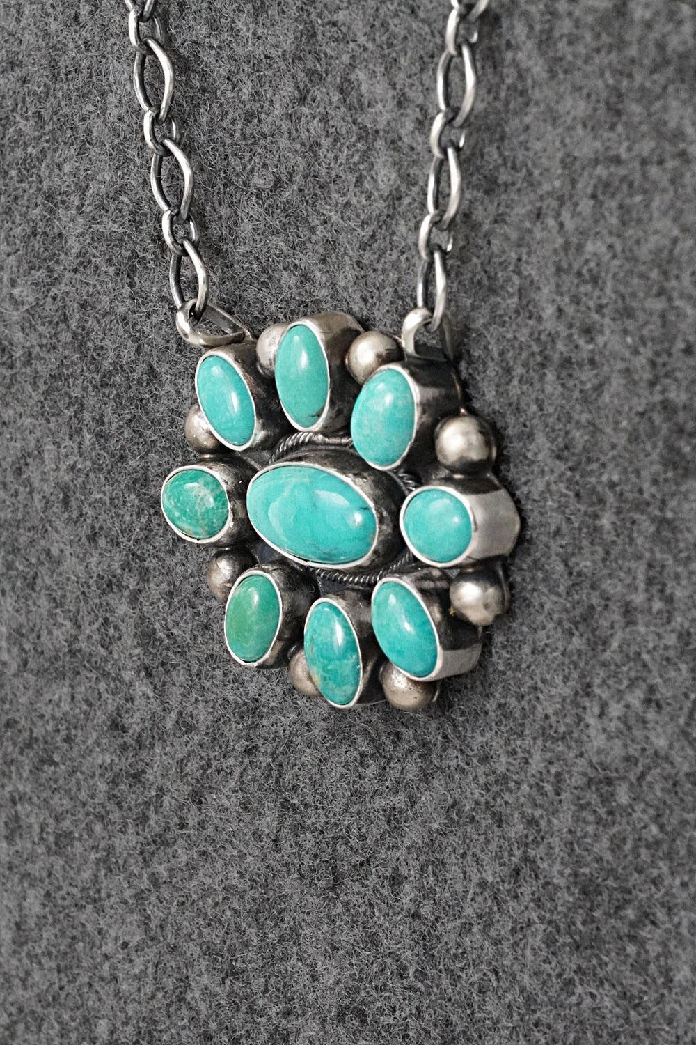 Turquoise & Sterling Silver Necklace - Kathleen Livingston