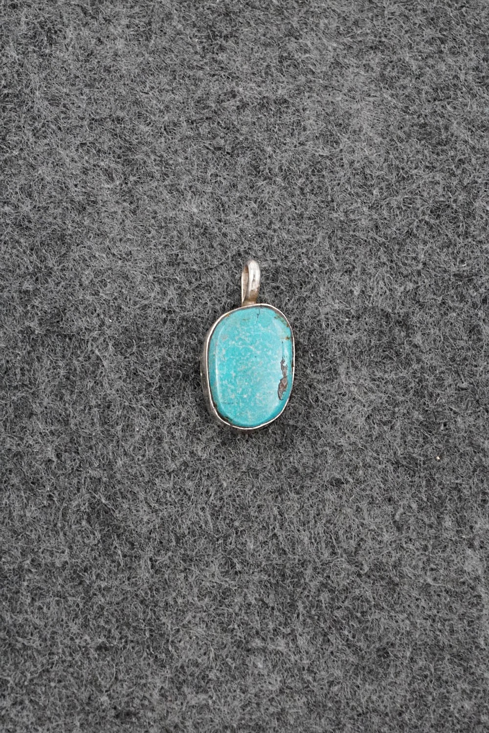 Turquoise & Sterling Silver Pendant - Ernest Hawthorne