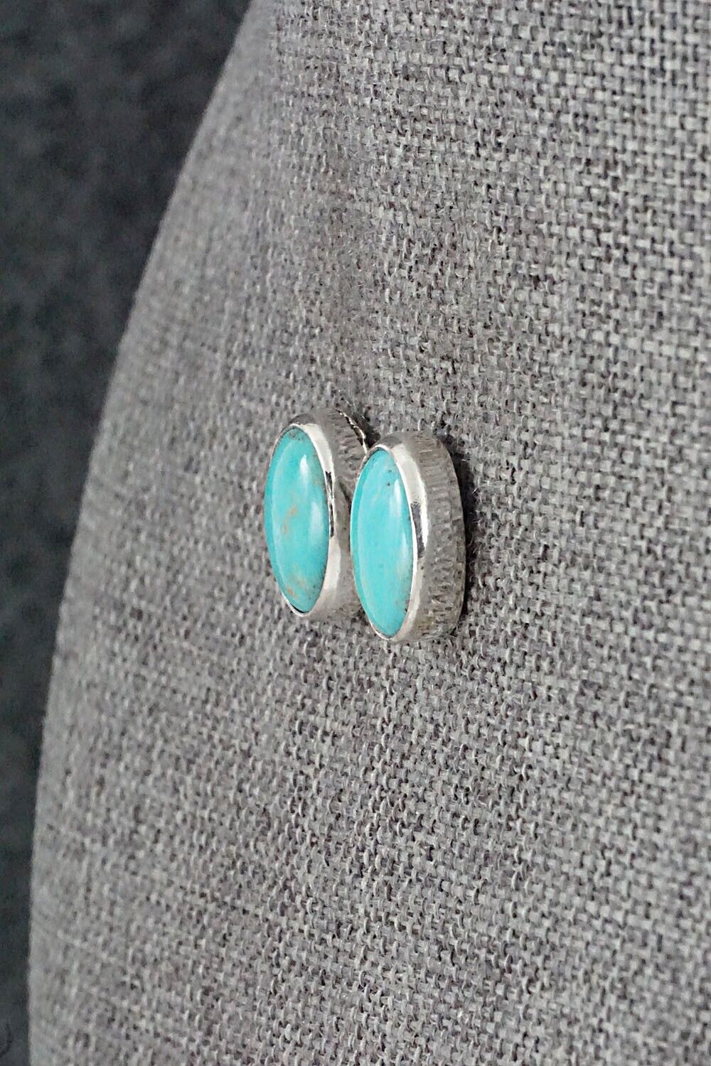 Turquoise & Sterling Silver Earrings - Marco Begaye