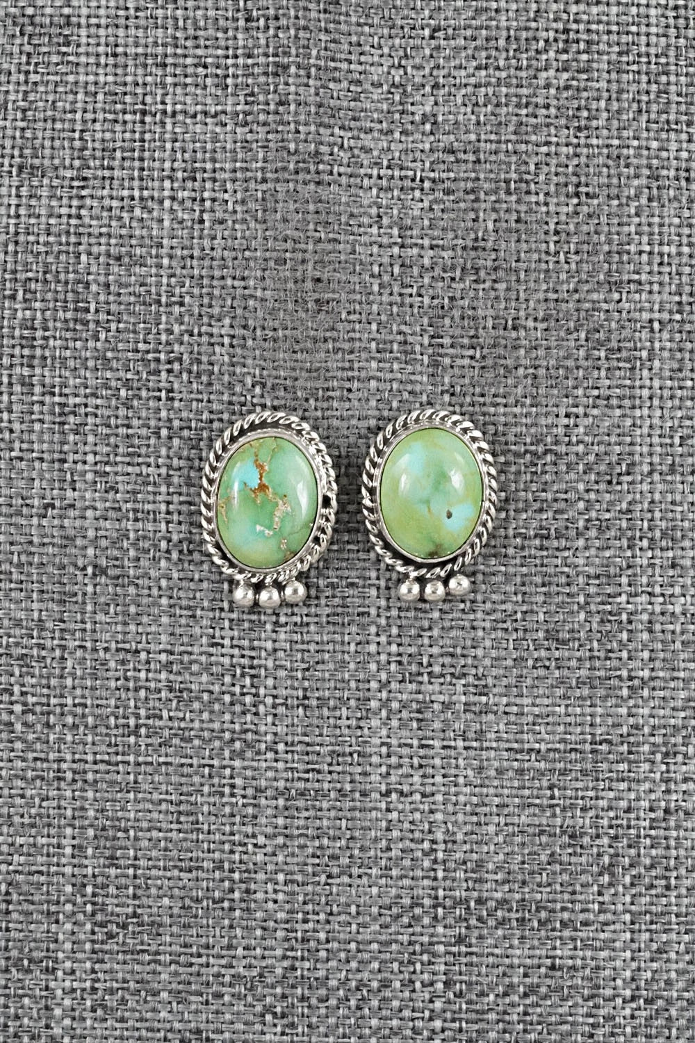 Turquoise & Sterling Silver Earrings - Eugene Gruber