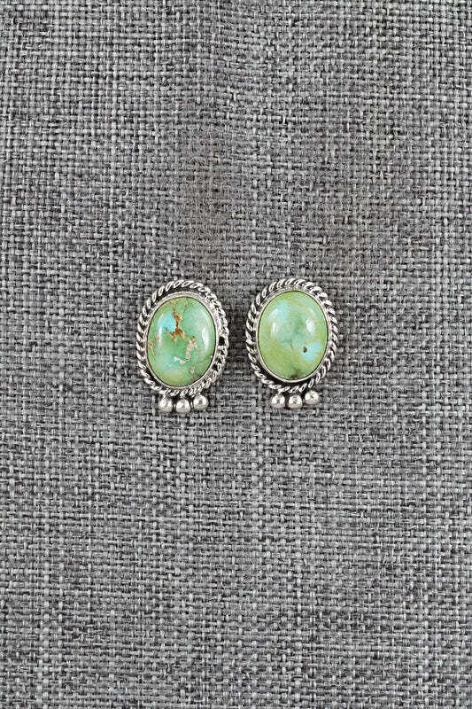 Turquoise & Sterling Silver Earrings - Eugene Gruber