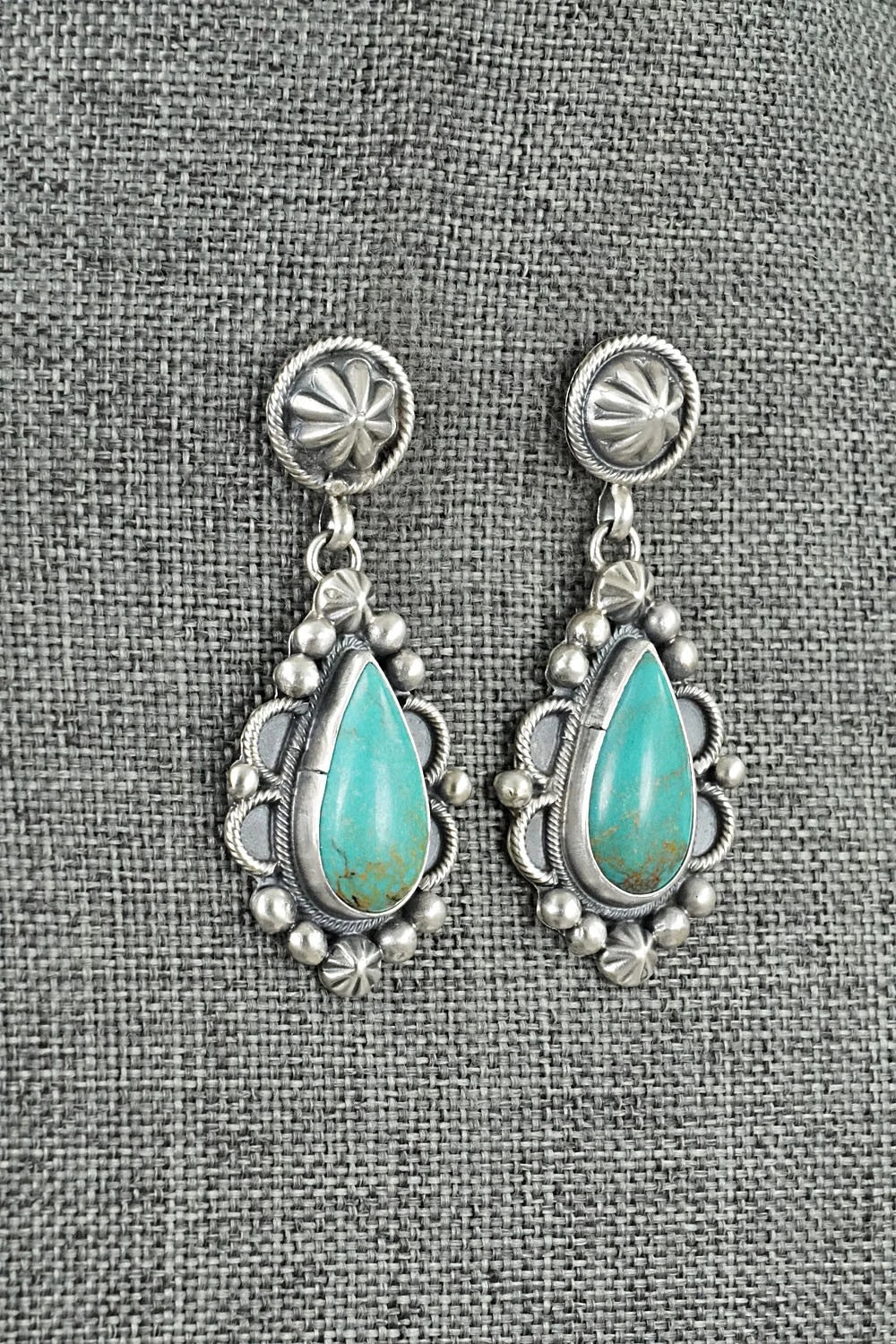 Turquoise & Sterling Silver Earrings - Darrin Livingston
