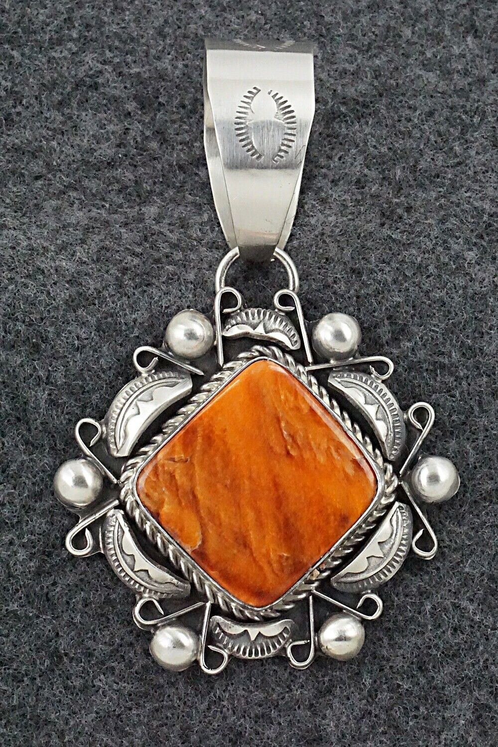 Spiny Oyster and Sterling Silver Pendant - Wilson Dawes