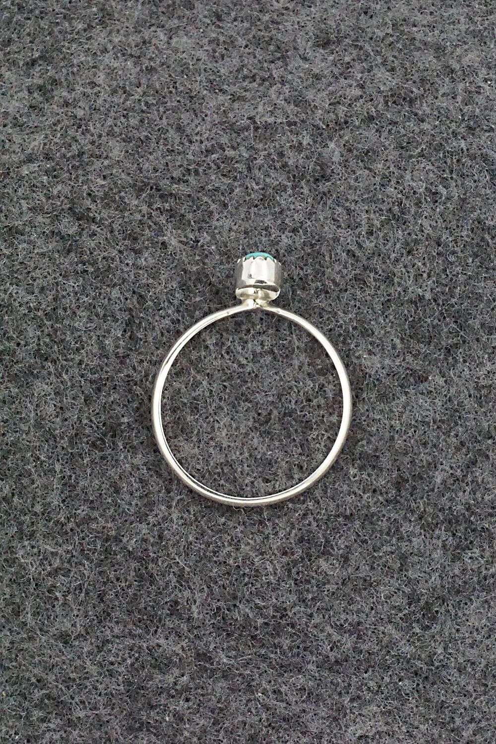 Turquoise & Sterling Silver Ring - Hiram Largo - Size 8.5