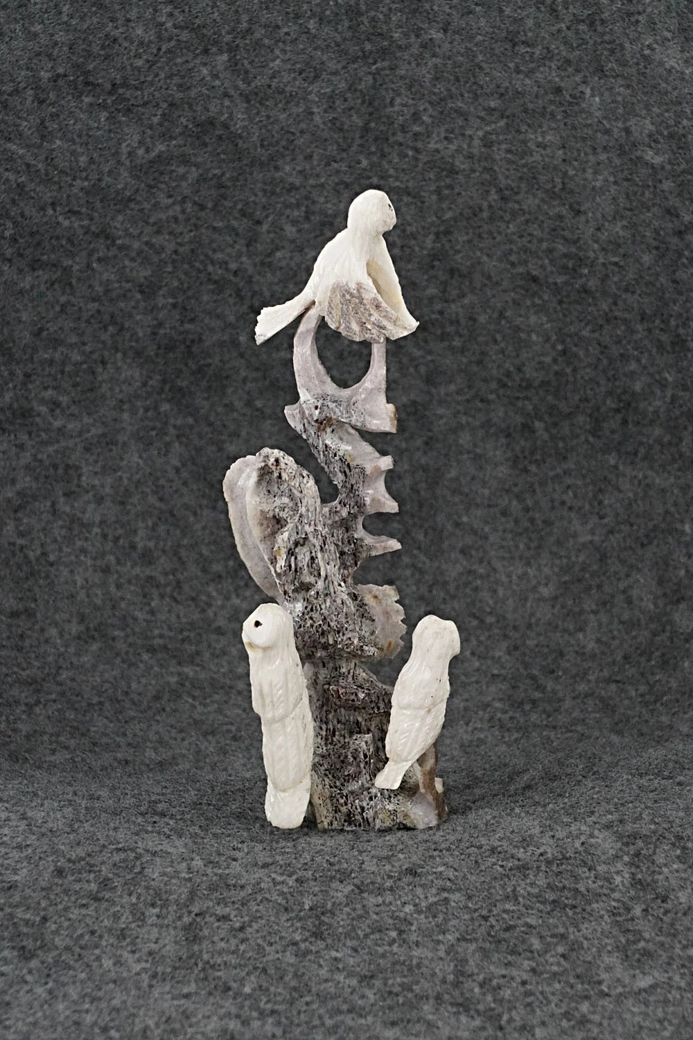 Owls Zuni Fetish Carving - Ruben Najara