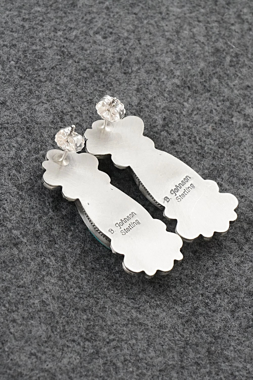 Turquoise & Sterling Silver Earrings - Bobby Johnson
