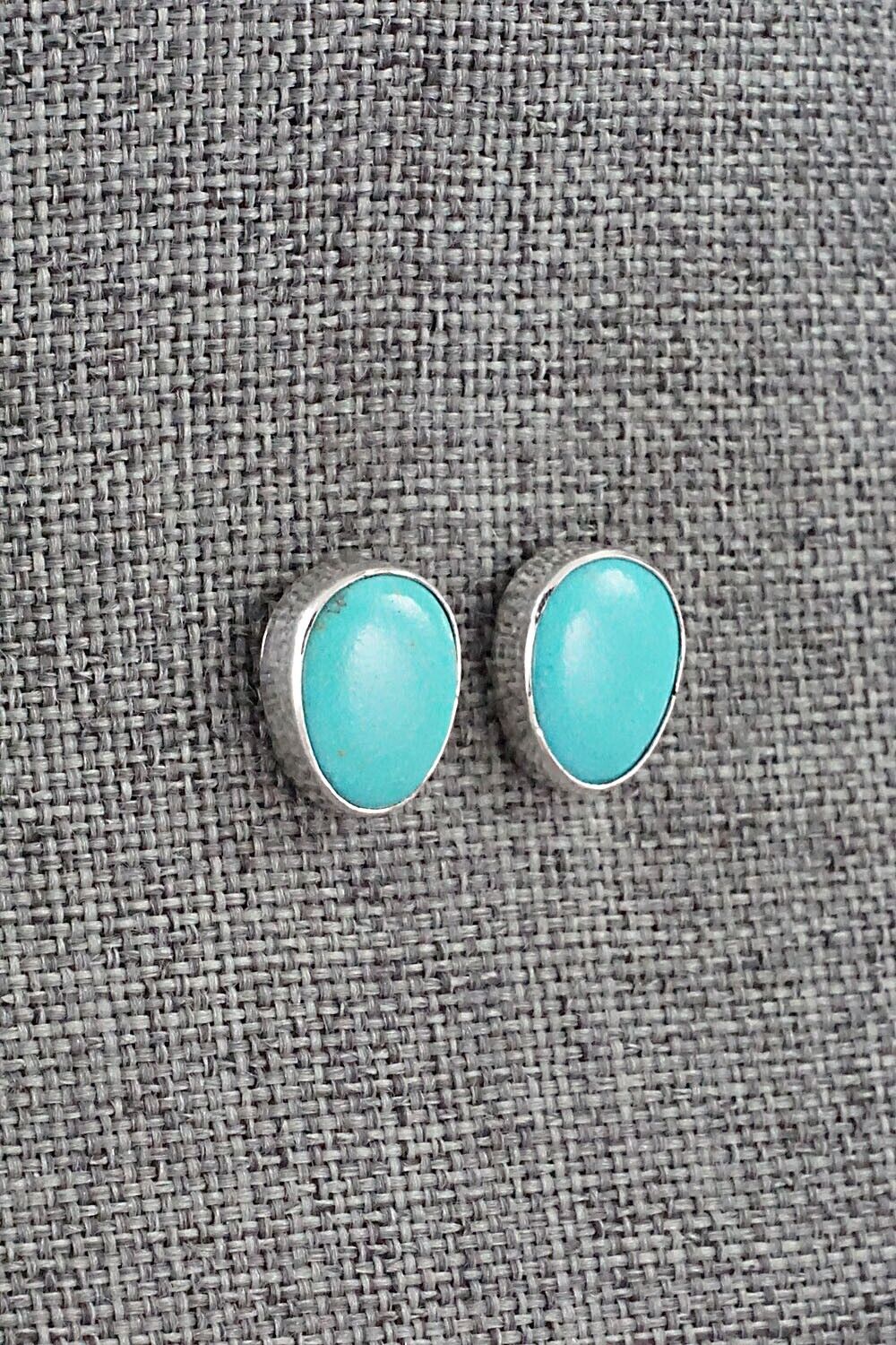 Turquoise & Sterling Silver Earrings - Marco Begaye