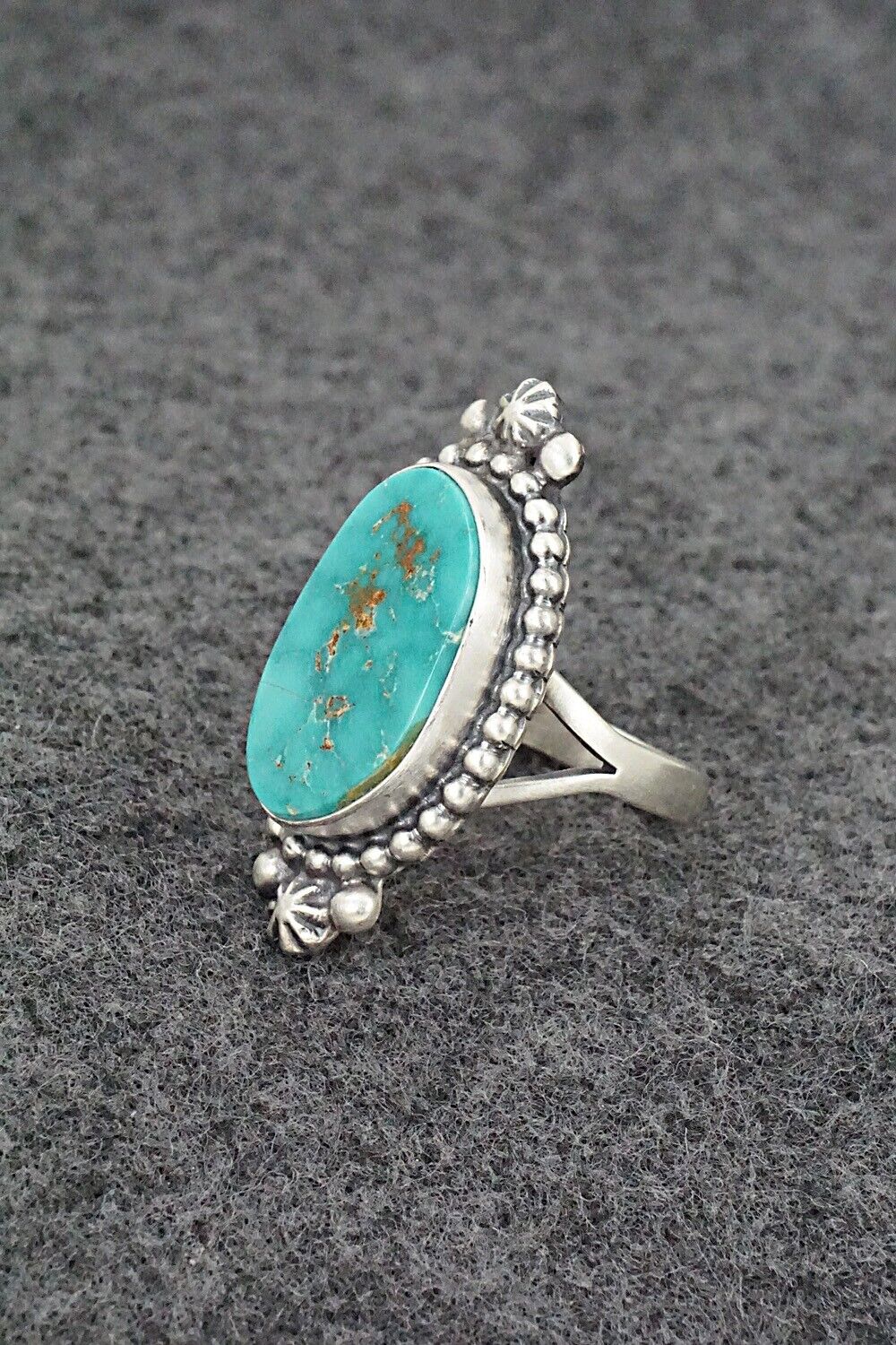 Turquoise & Sterling Silver Ring - Randy Boyd - Size 7.5