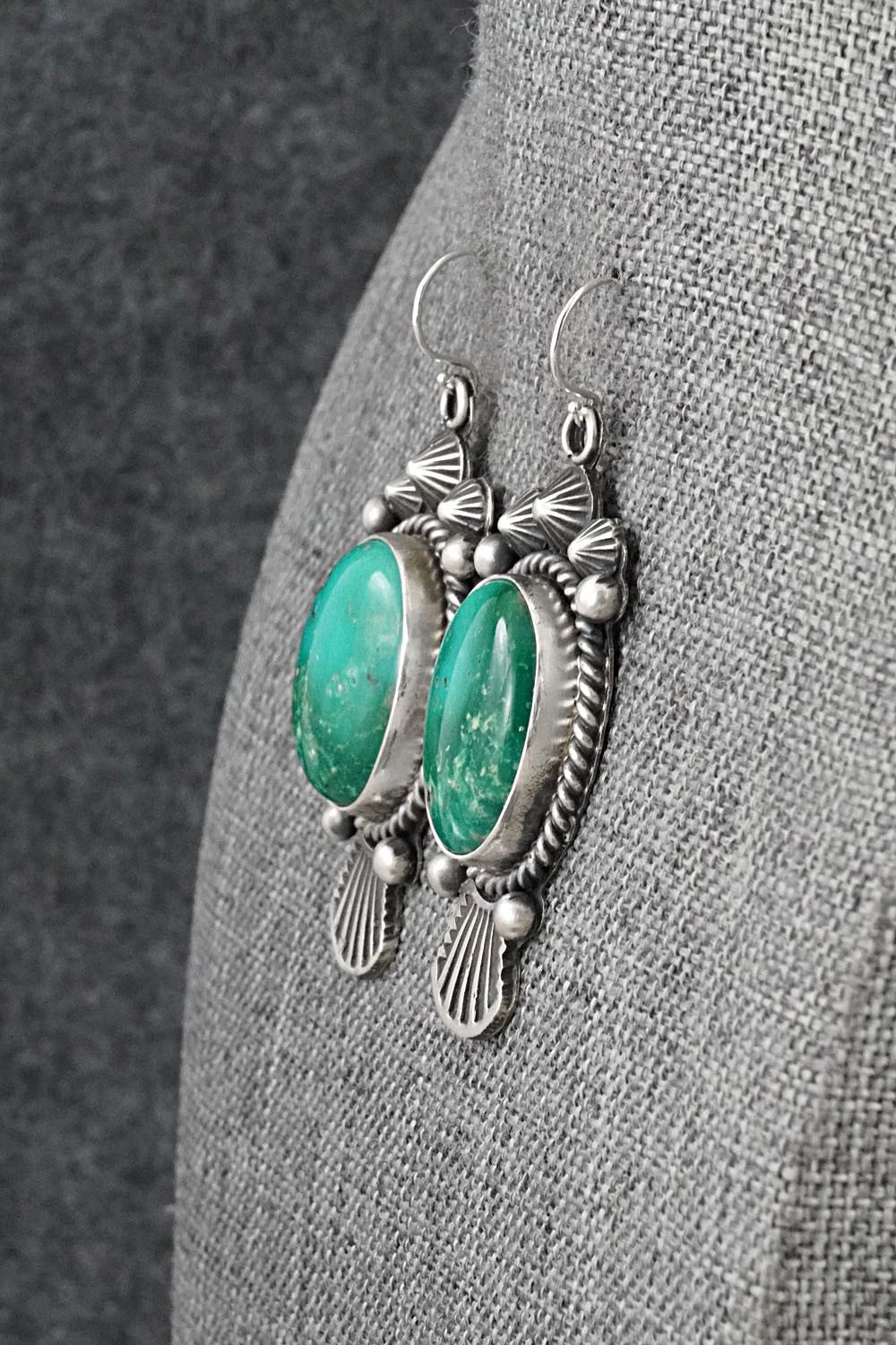 Turquoise & Sterling Silver Earrings - Michael Calladitto
