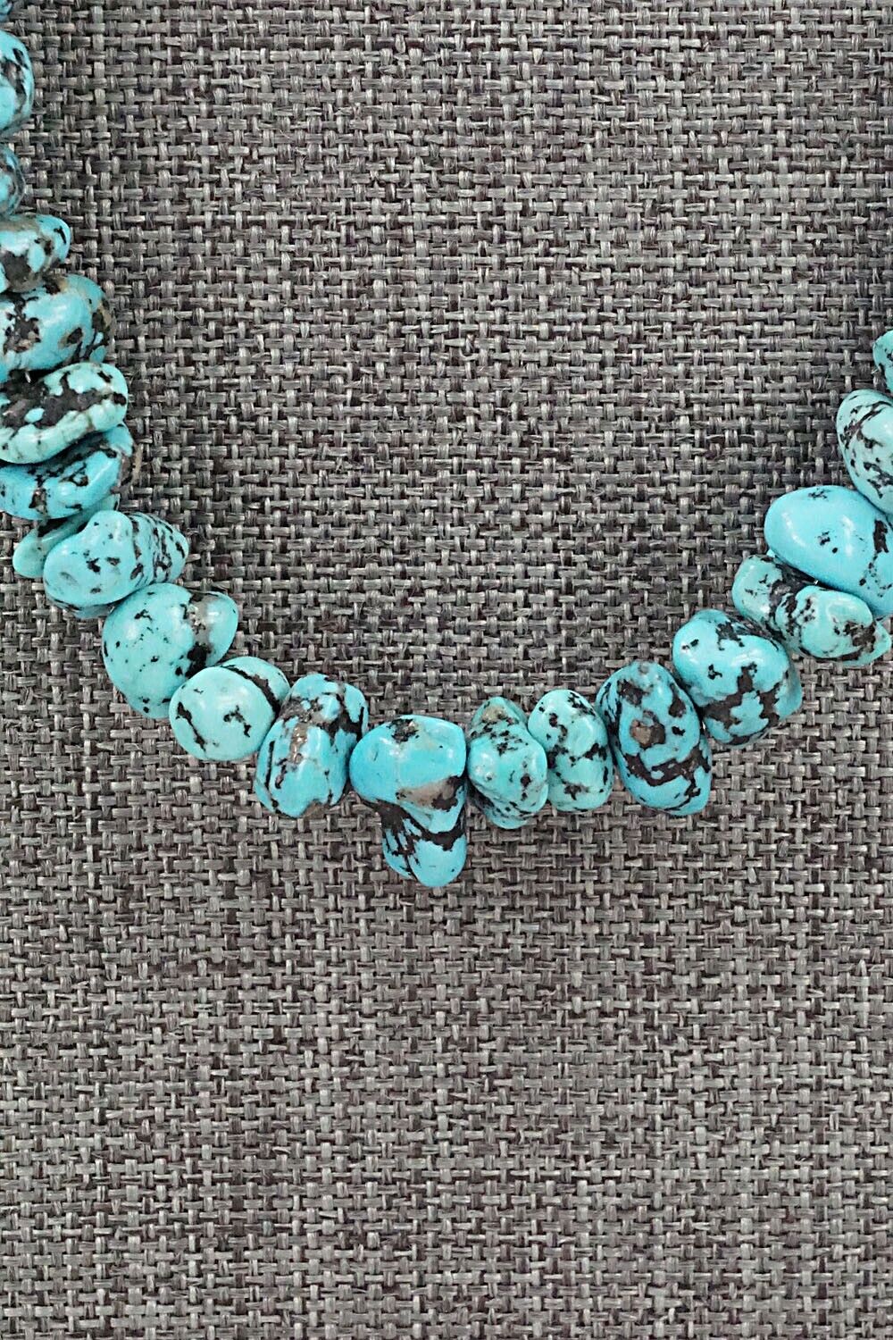 Turquoise & Sterling Silver Necklace 22" - Louise Joe