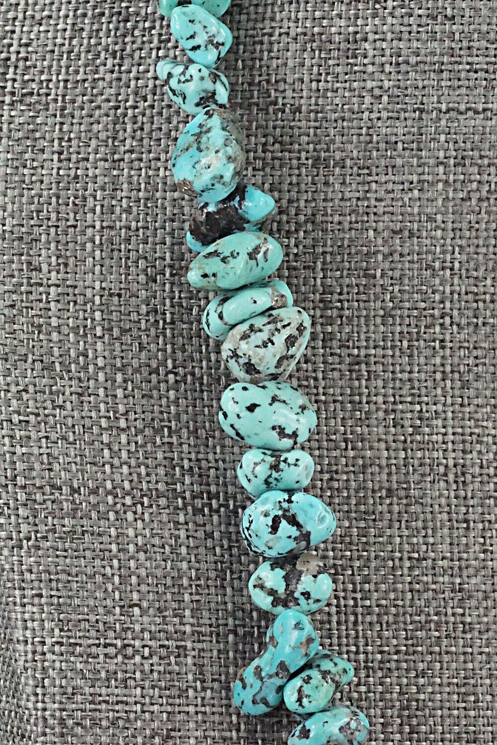 Turquoise & Sterling Silver Necklace 22" - Louise Joe