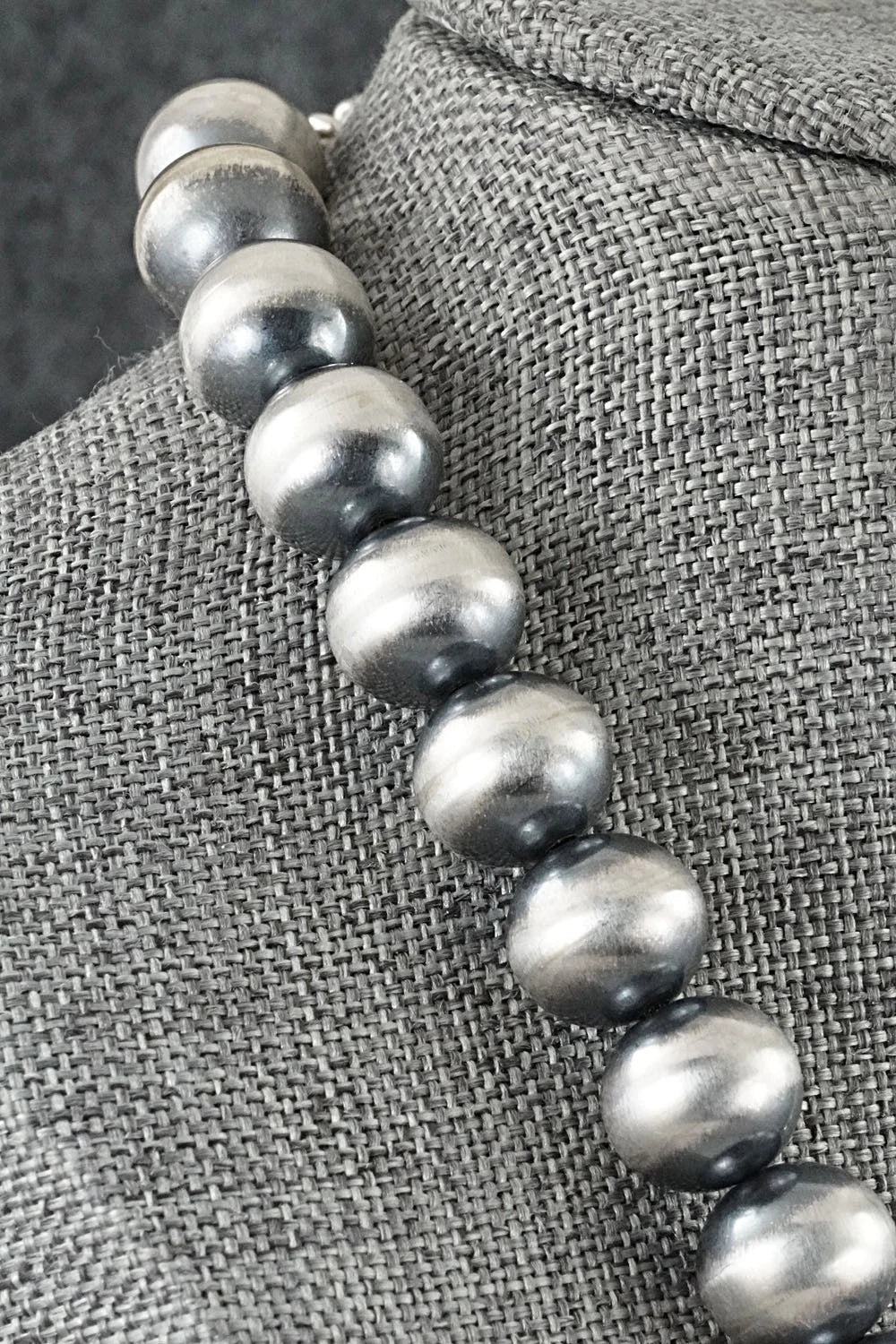 Sterling Silver Navajo Pearl Necklace 16" - Bryannen Halwood