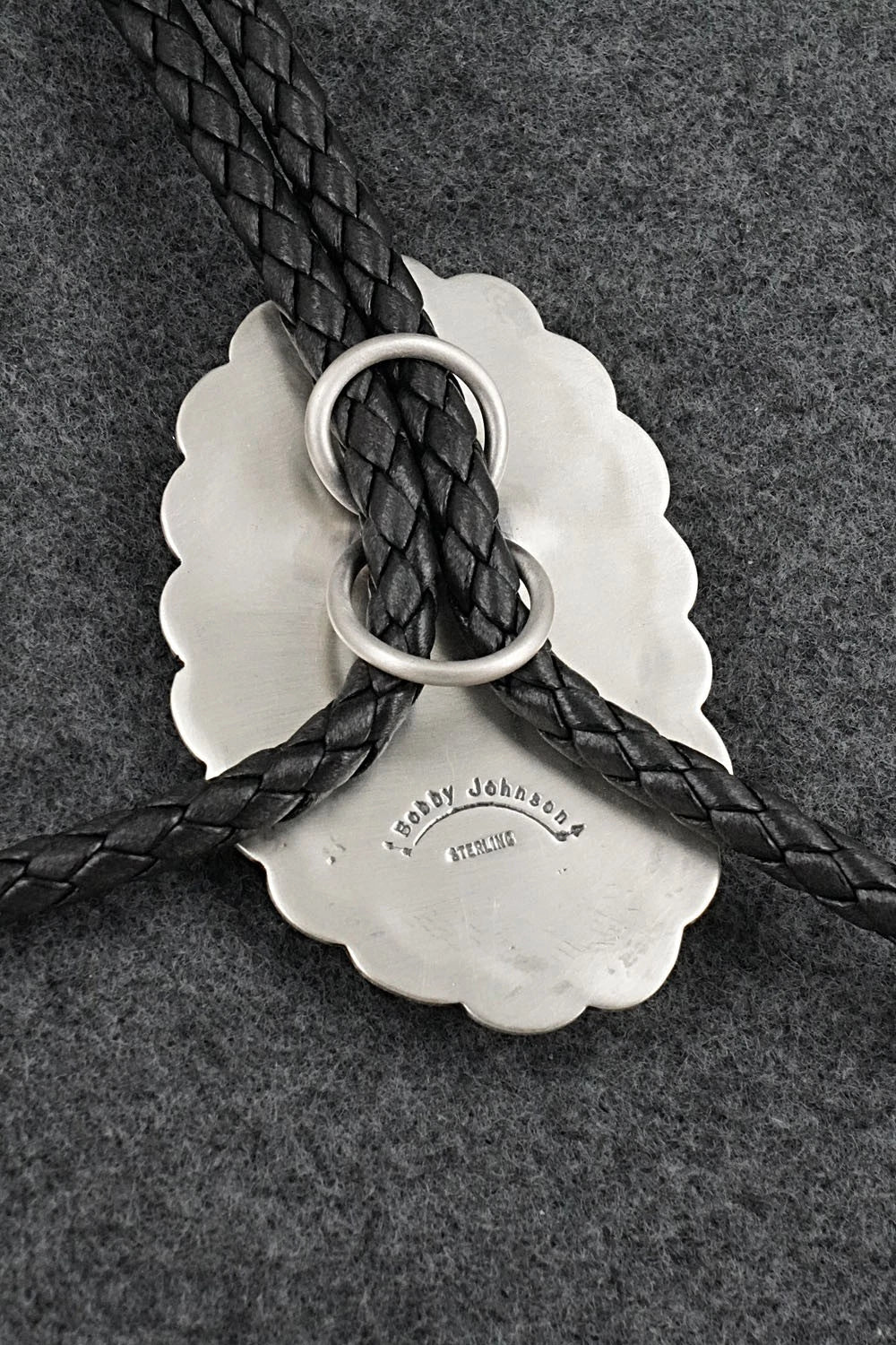 Turquoise & Sterling Silver Bolo Tie - Bobby Johnson