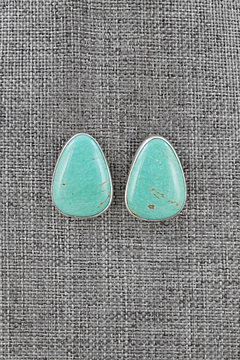 Turquoise & Sterling Silver Earrings - Eugene Gruber