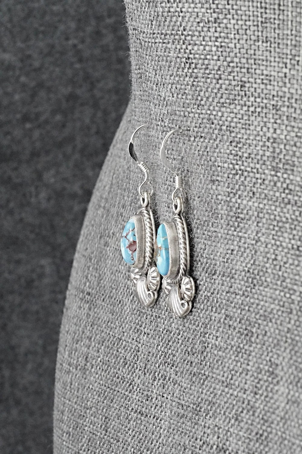 Turquoise & Sterling Silver Earrings - Verley Betone