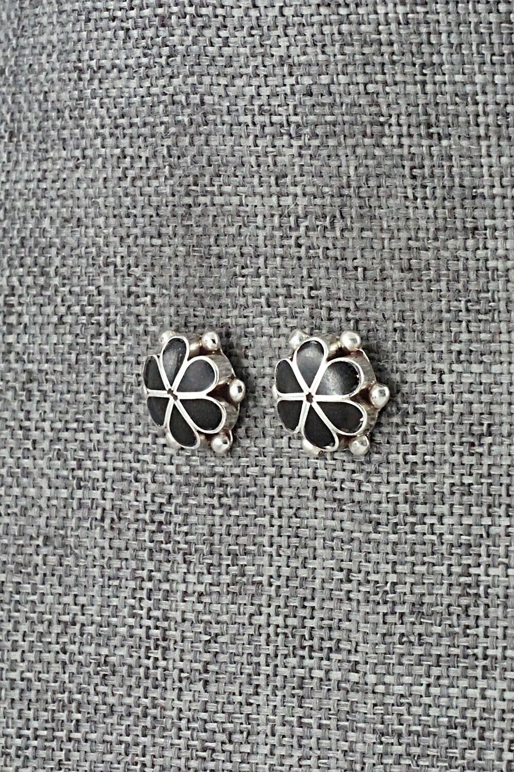 Onyx & Sterling Silver Earrings - Bernadette Hattie