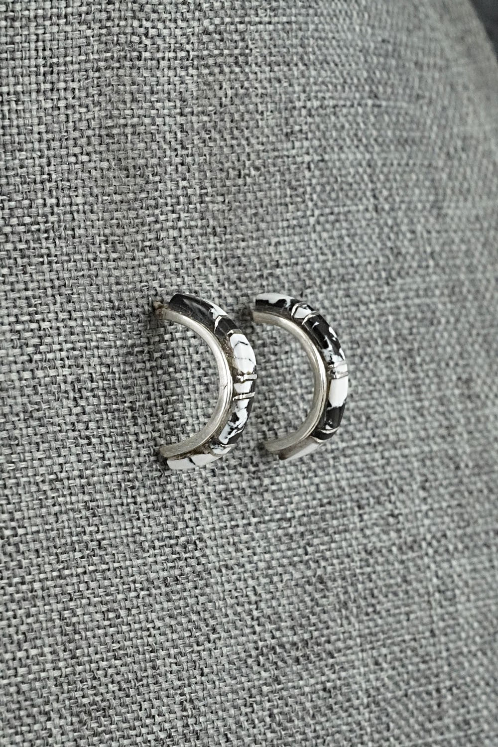White Buffalo & Sterling Silver Earrings - Terrance Panteah