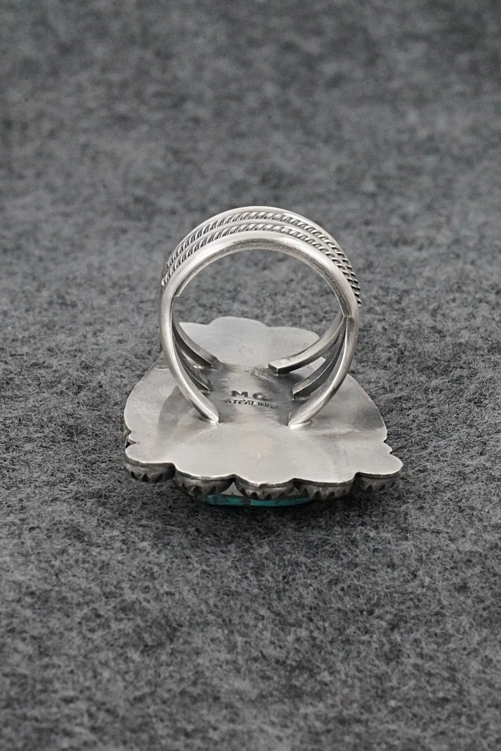 Turquoise & Sterling Silver Ring - Michael Calladitto - Size 7.5