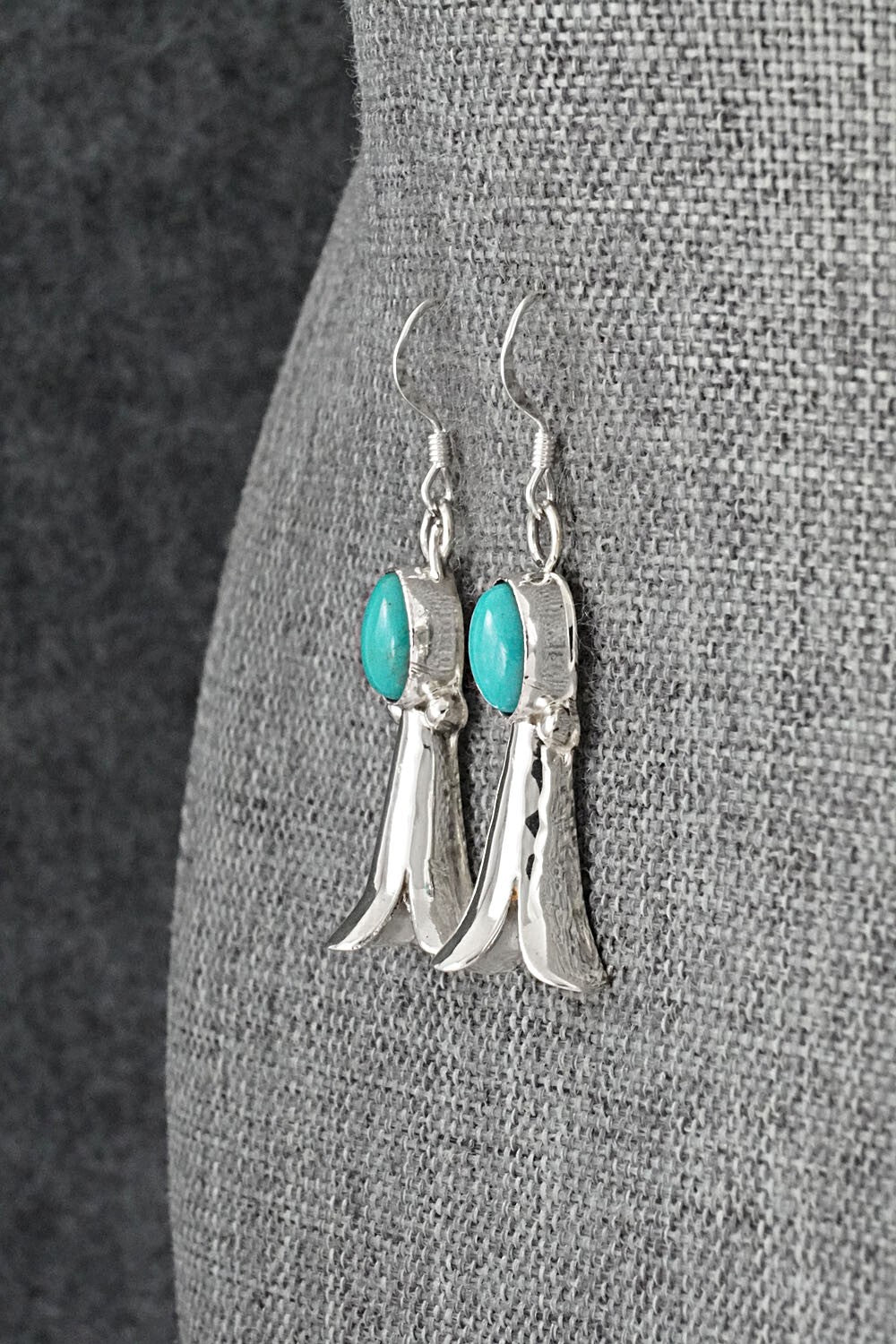 Turquoise & Sterling Silver Earrings - Robinson Martinez