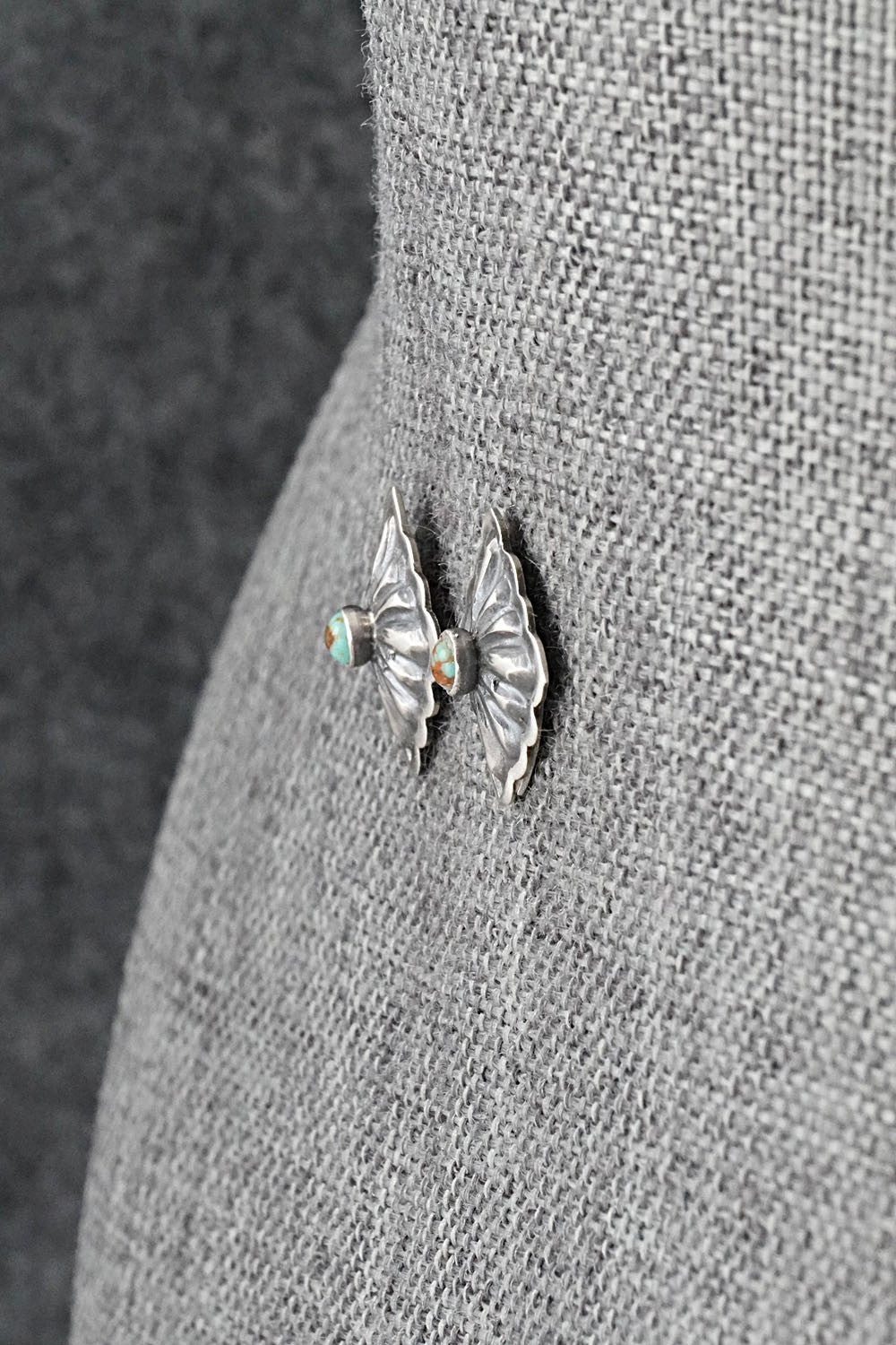 Turquoise & Sterling Silver Earrings - Terry Charlie