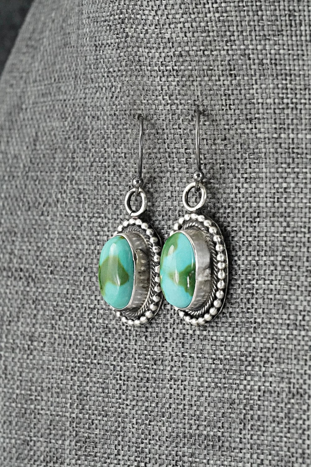 Turquoise & Sterling Silver Necklace and Earrings Set - Paul Livingston
